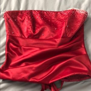 Red Two Piece Prom Dress